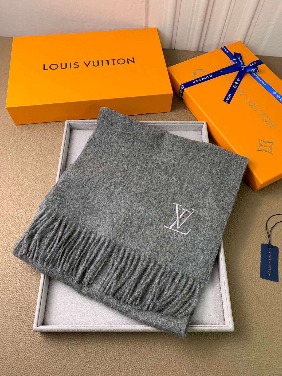 velvet minimalist Scarf for men - alternate angle view 2
