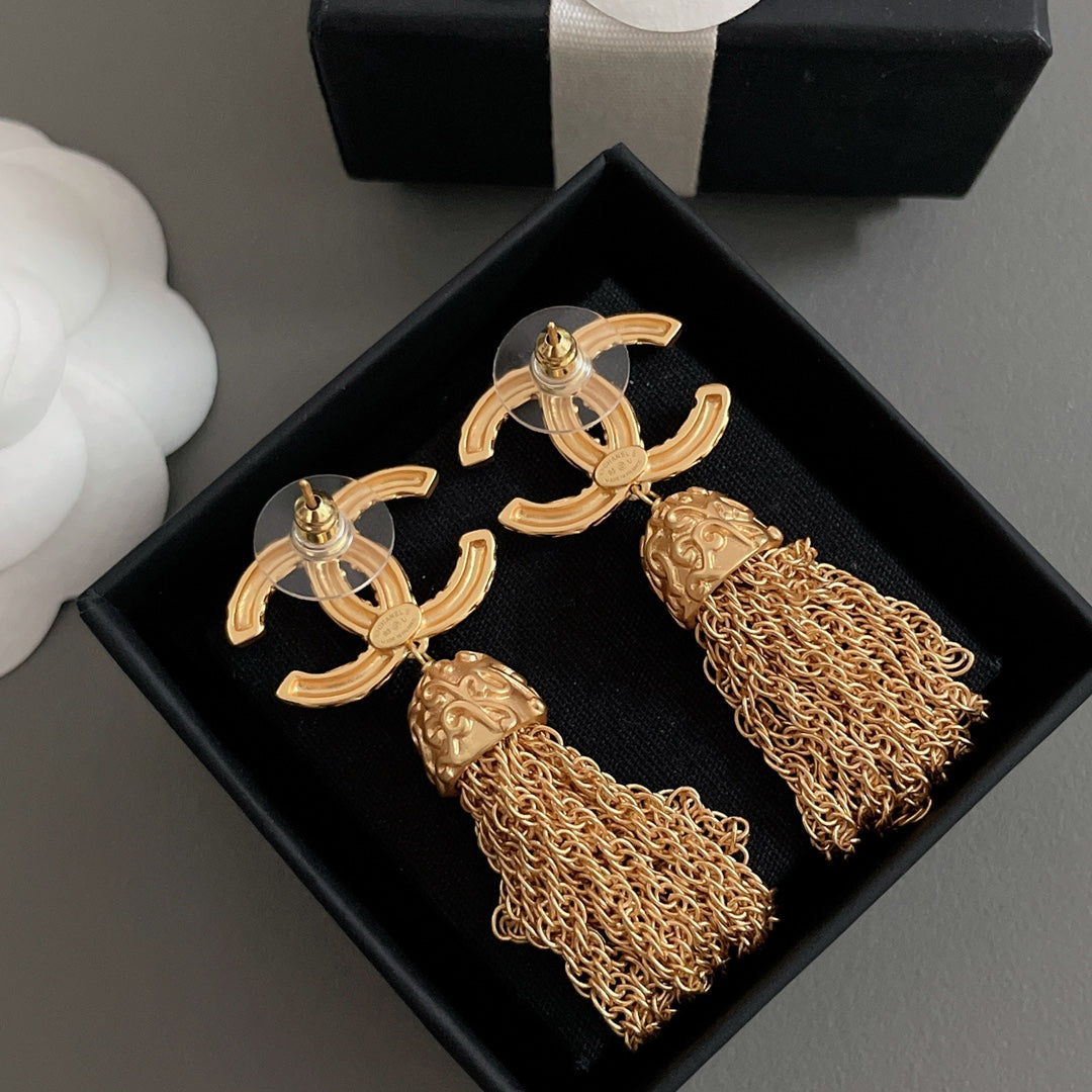 tassel Stud Earrings for women - alternate angle view 5