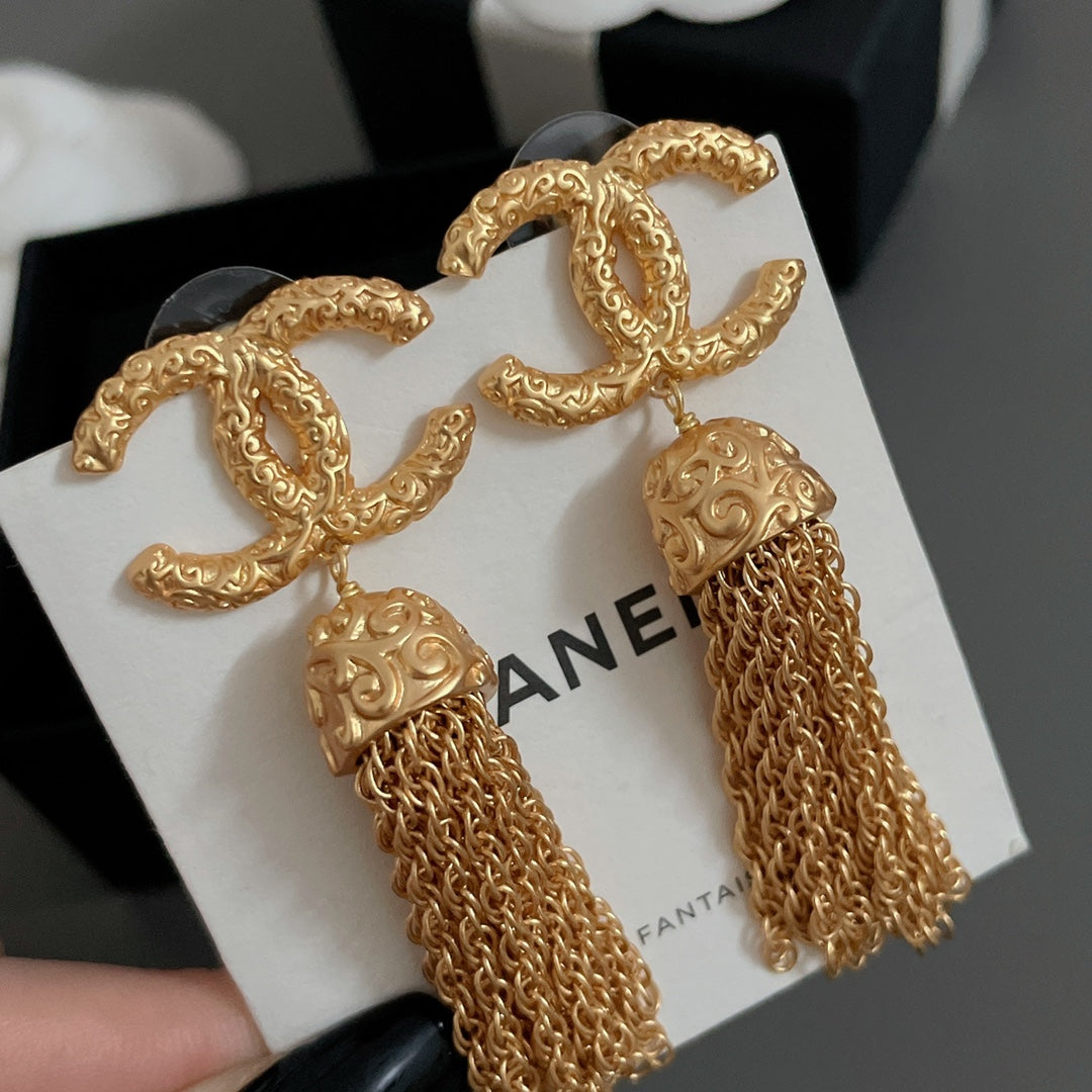 tassel Stud Earrings for women - alternate angle view 7