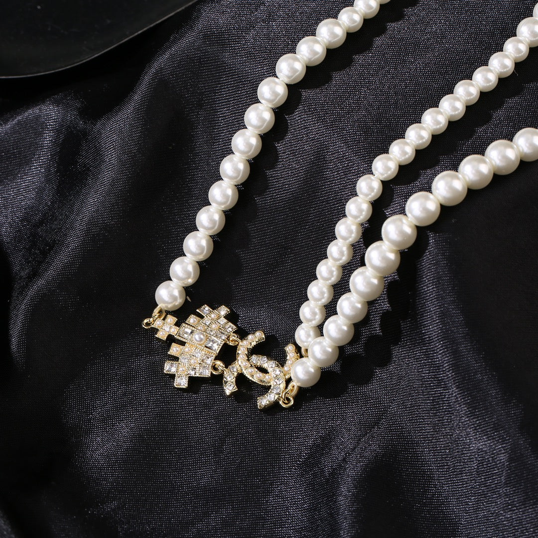 gold brass pearl Waist Chain for women - alternate angle view 8