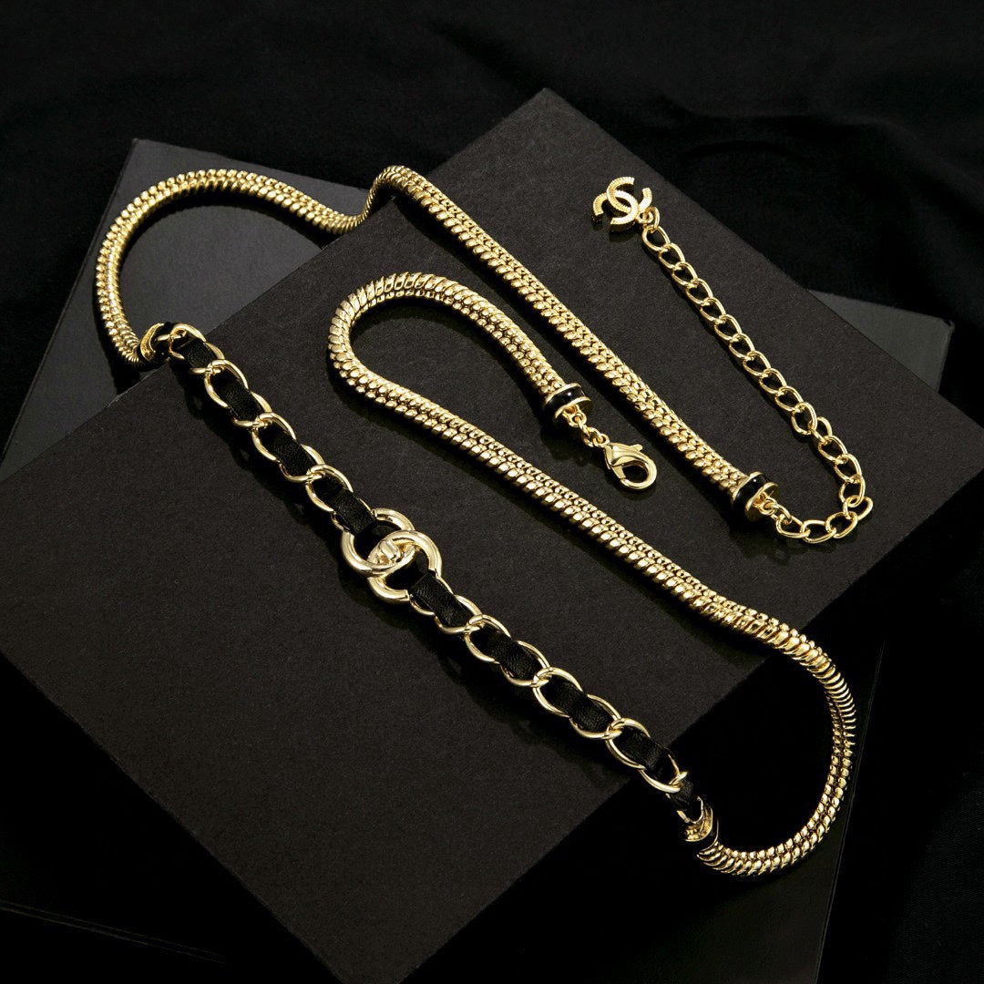 gold brass chain Belt for men and women - alternate angle view 5