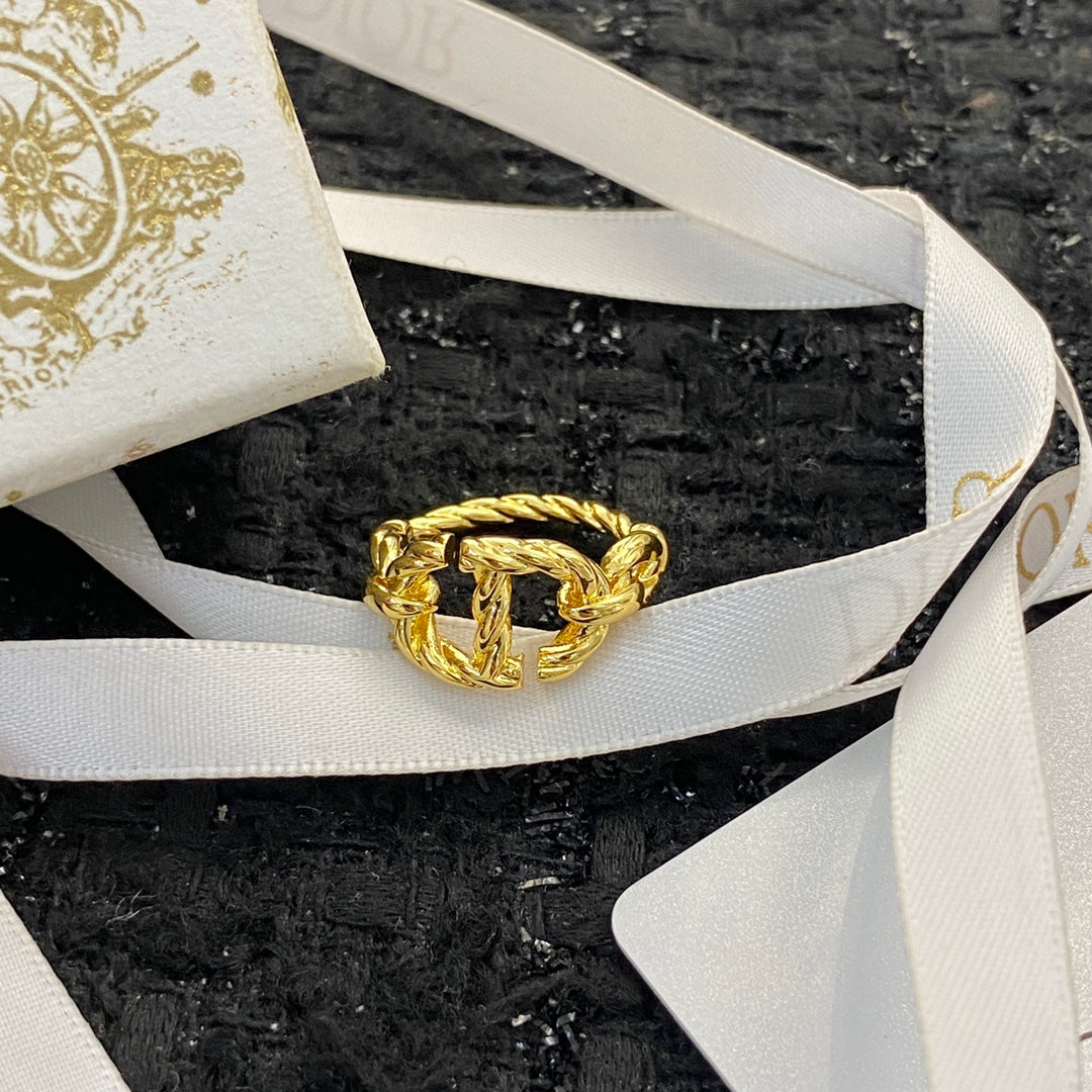 white linen floral Ring for women - alternate angle view 5