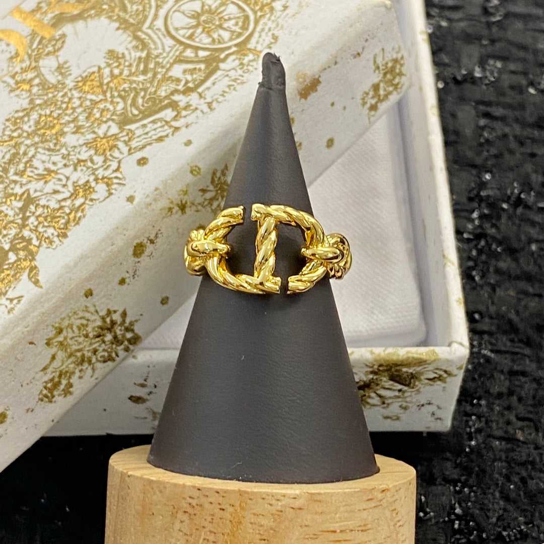 white linen floral Ring for women - product detail view