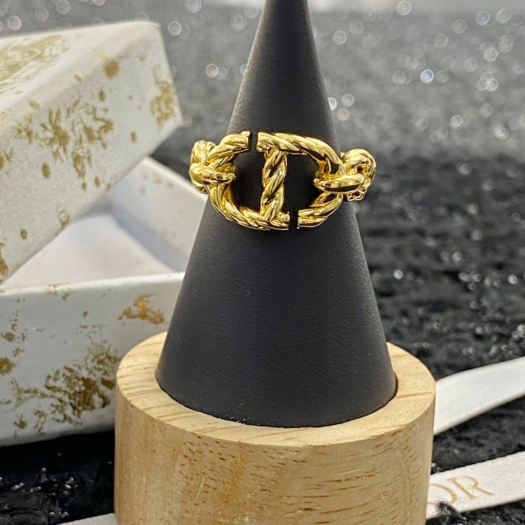 white linen floral Ring for women - alternate angle view 2
