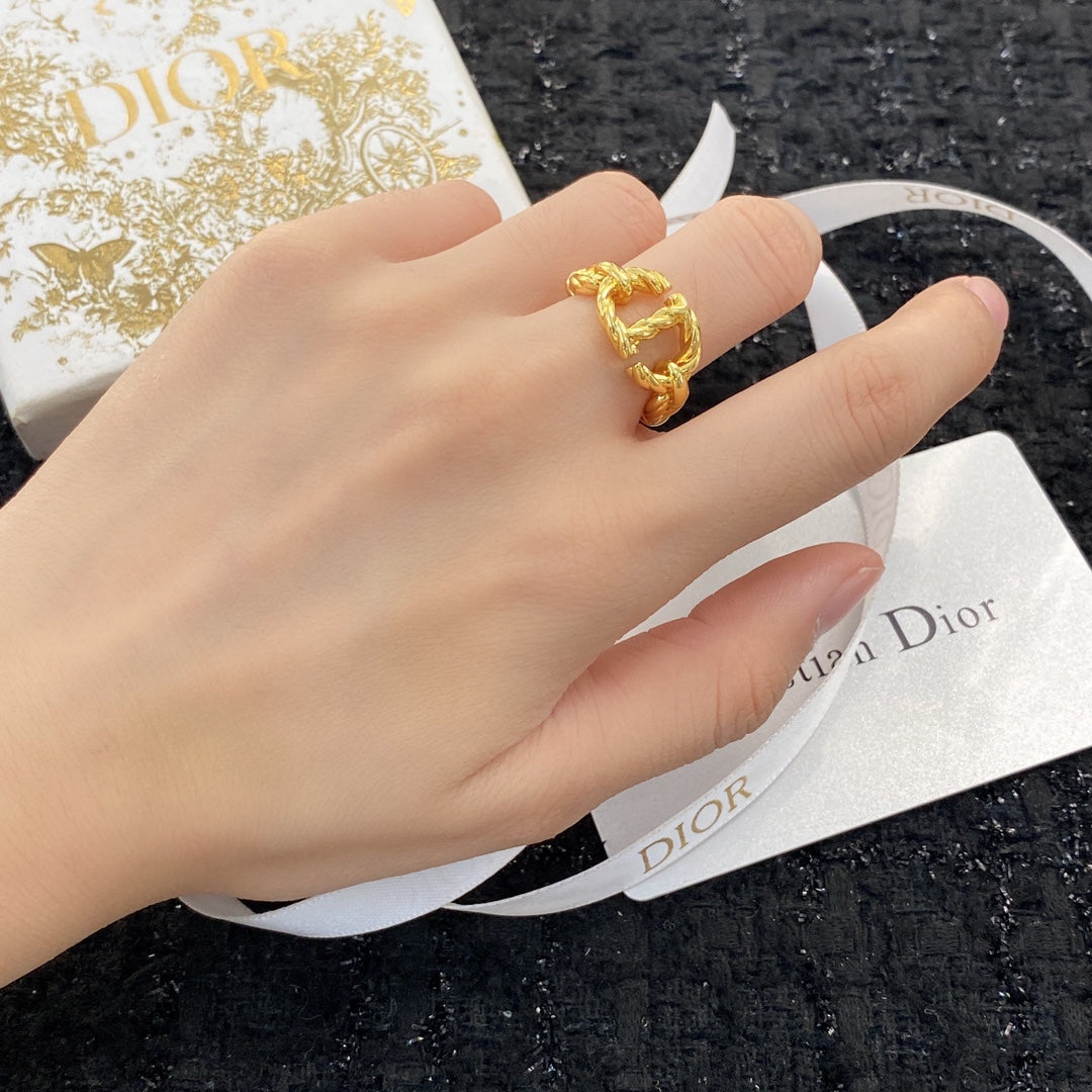 white linen floral Ring for women - alternate angle view 6