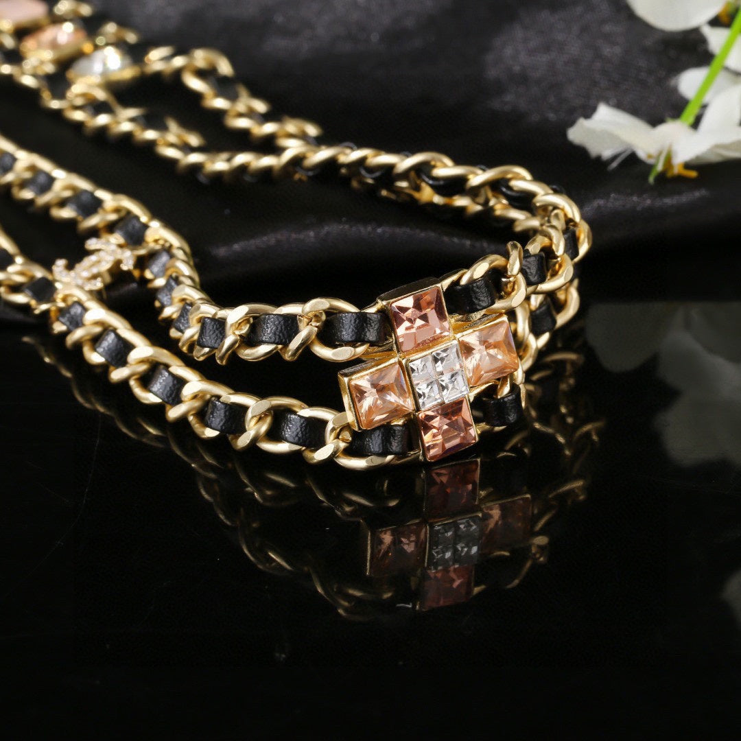 genuine leather stylish Waist Chain for women - alternate angle view 2