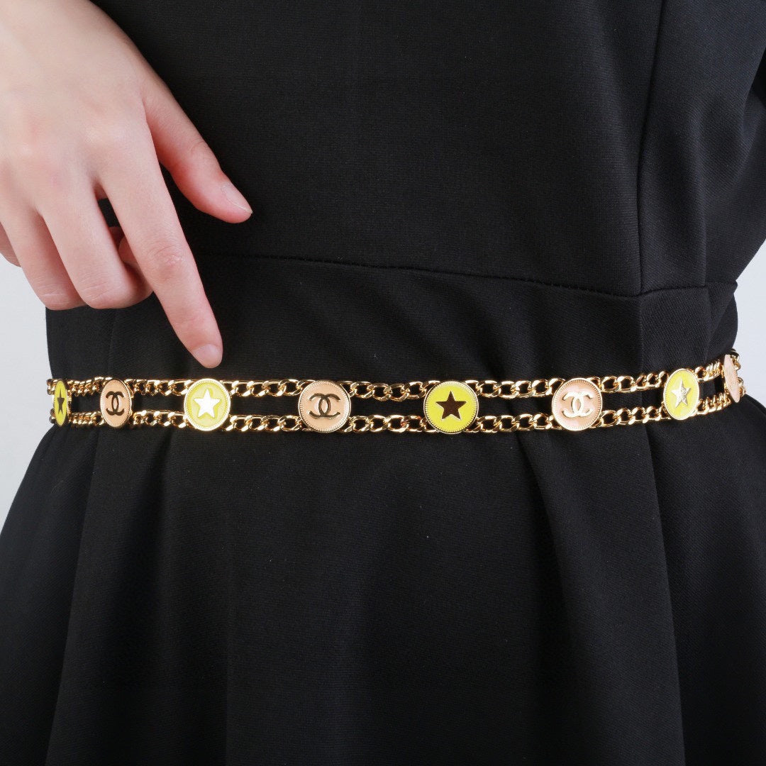 gold luxury Waist Chain for women - product detail view