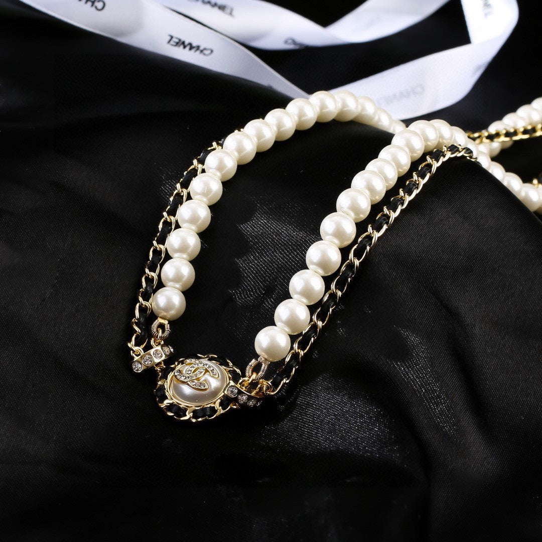 yellow brass pearl Waist Chain for women - alternate angle view 7