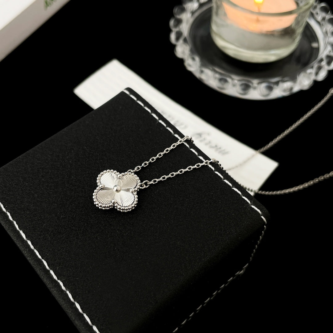 gold resin clover Necklace for women - alternate angle view 8