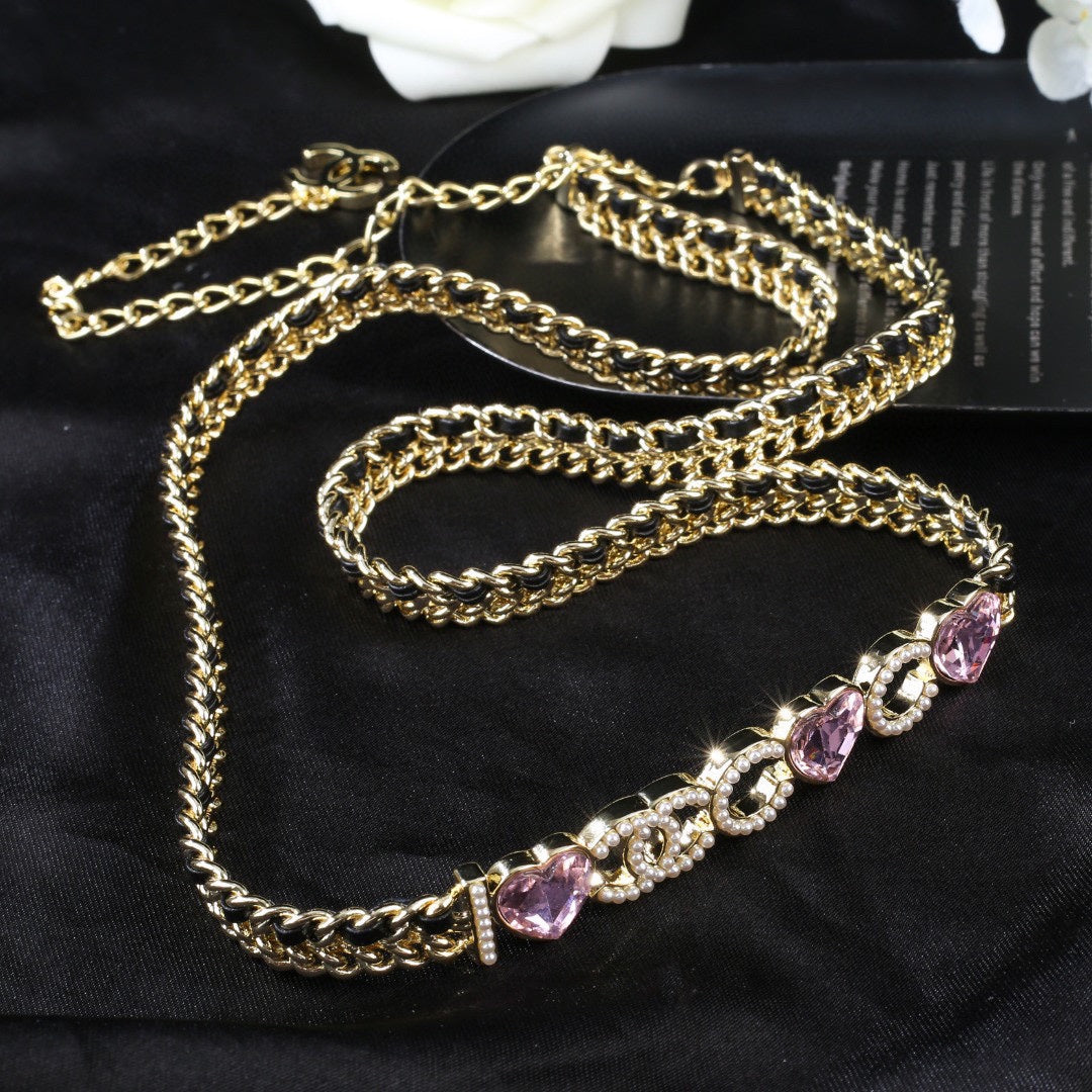 genuine leather stylish Waist Chain for women - alternate angle view 3