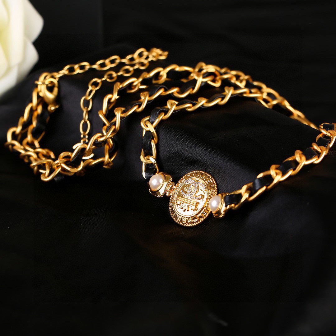gold brass Waist Chain for women - alternate angle view 4