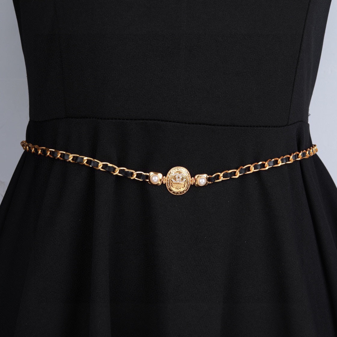 gold brass Waist Chain for women - product detail view