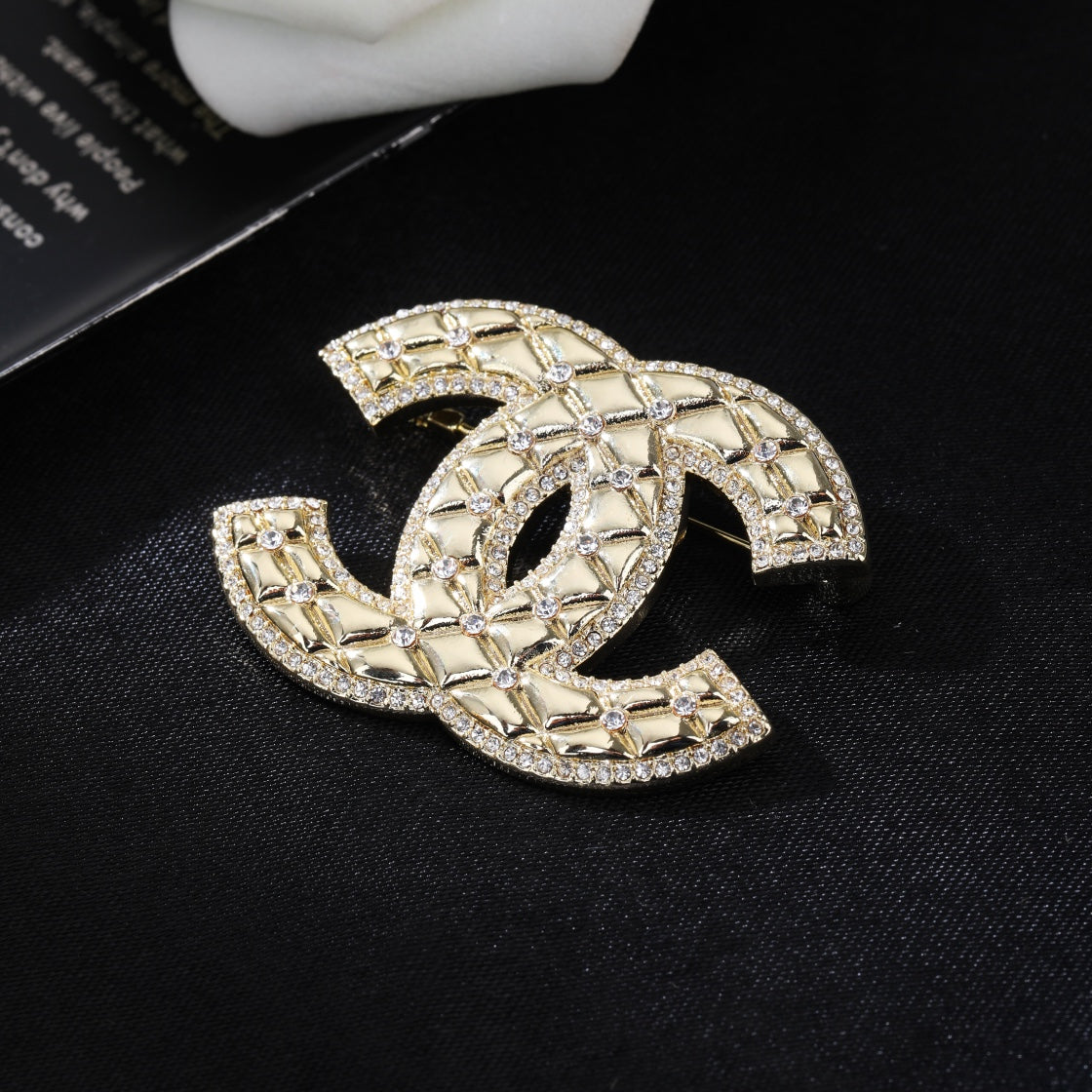 double c Brooch for women - alternate angle view 3