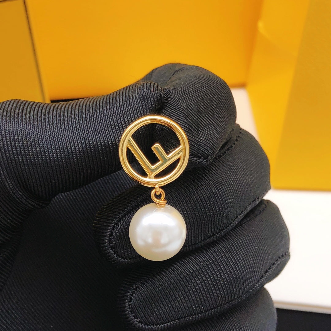 pearl Stud Earrings for women - alternate angle view 3