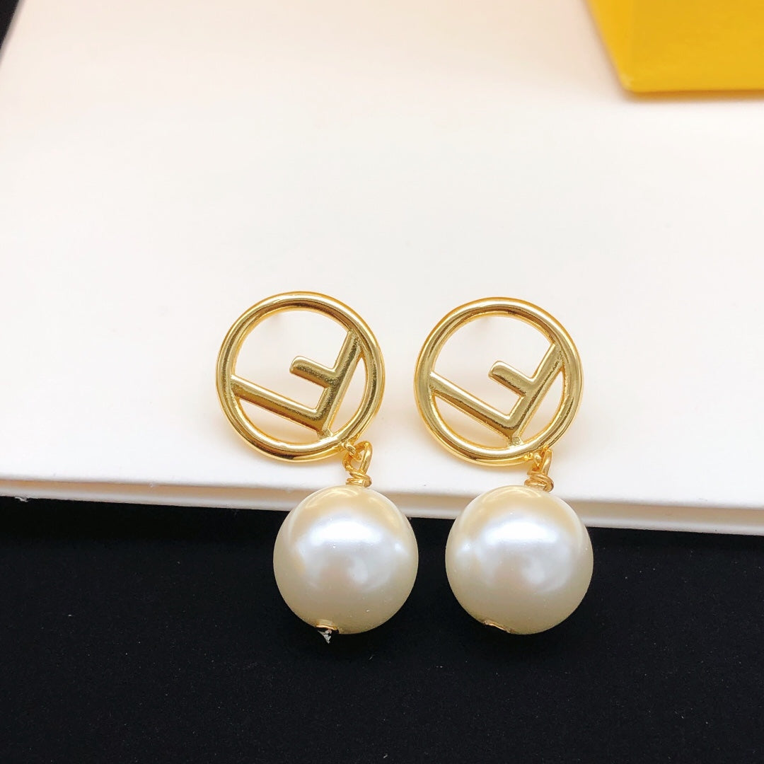 pearl Stud Earrings for women - alternate angle view 2