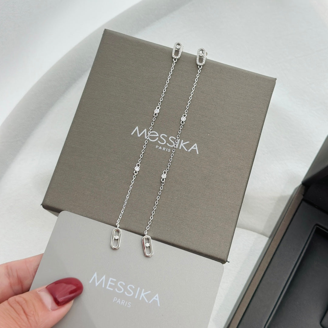 rose gold crystal rose Stud Earrings for women - alternate angle view 3
