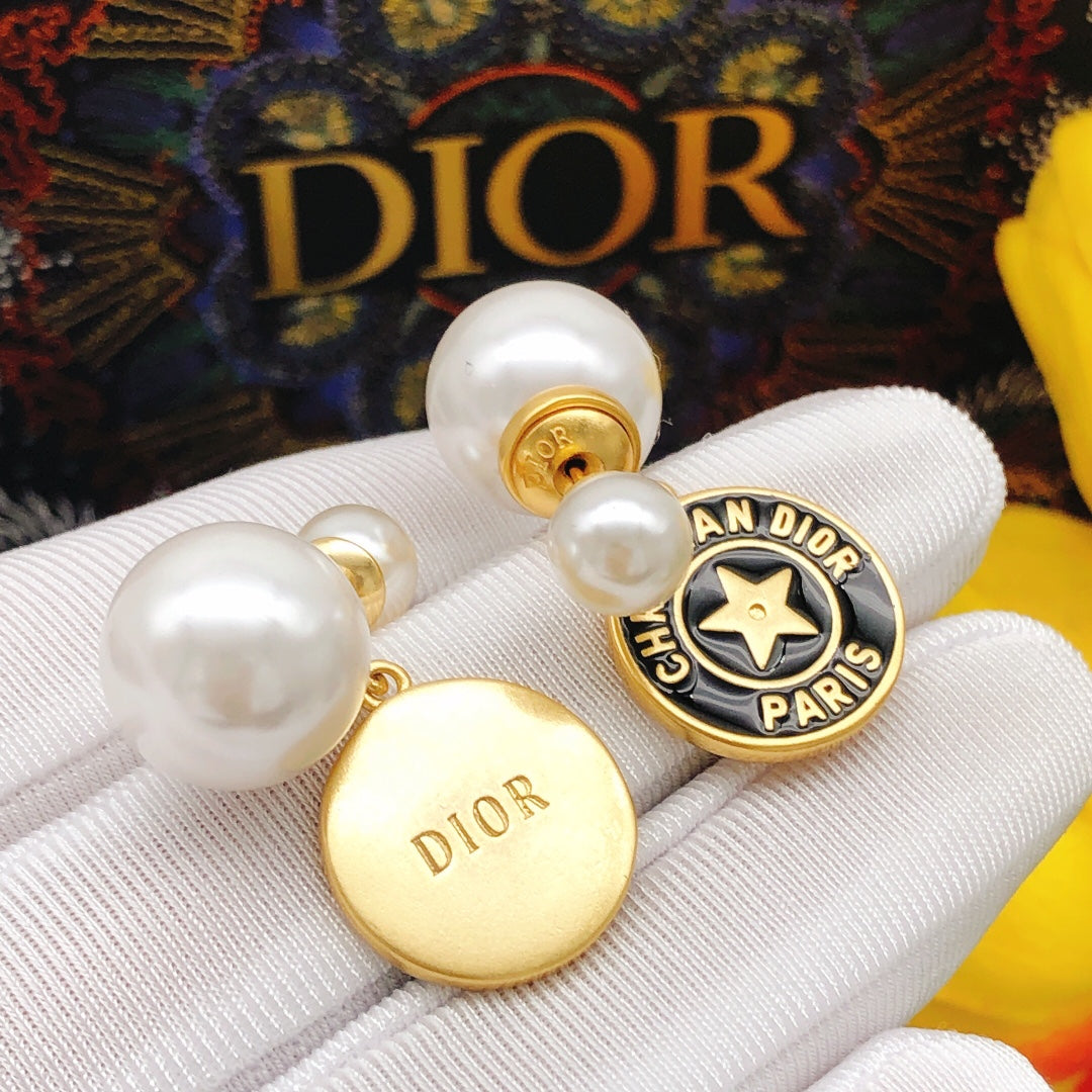 gold pearl letter fashion accessory for women - alternate angle view 2