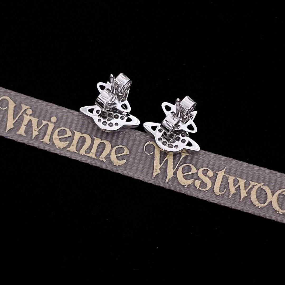 gold crystal rhinestone Stud Earrings for kids - alternate angle view 8