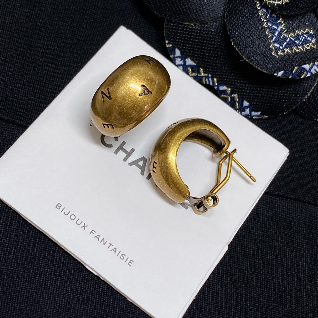 two color vintage Stud Earrings for women - alternate angle view 2