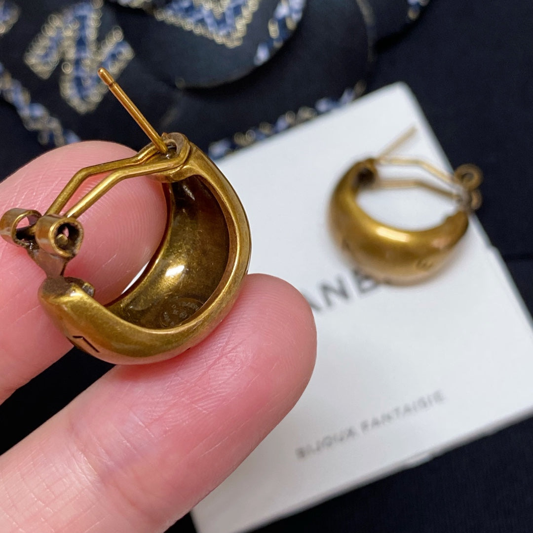 two color vintage Stud Earrings for women - alternate angle view 8