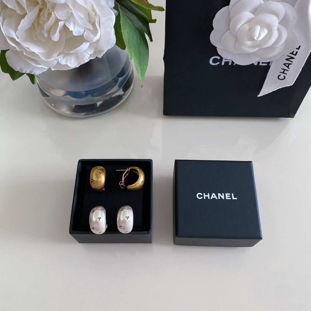 two color vintage Stud Earrings for women - alternate angle view 7