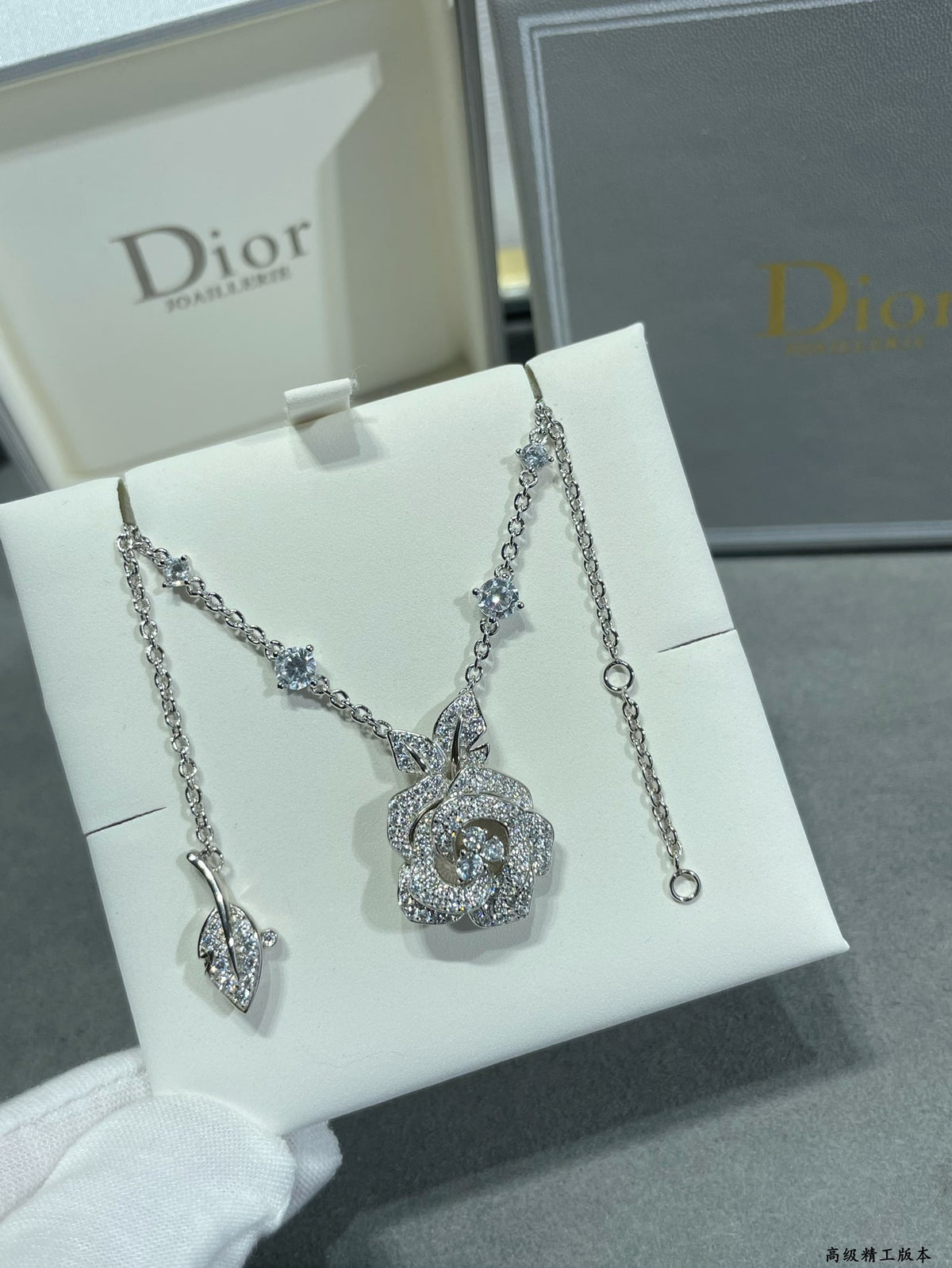 rose floral Necklace for women - alternate angle view 6