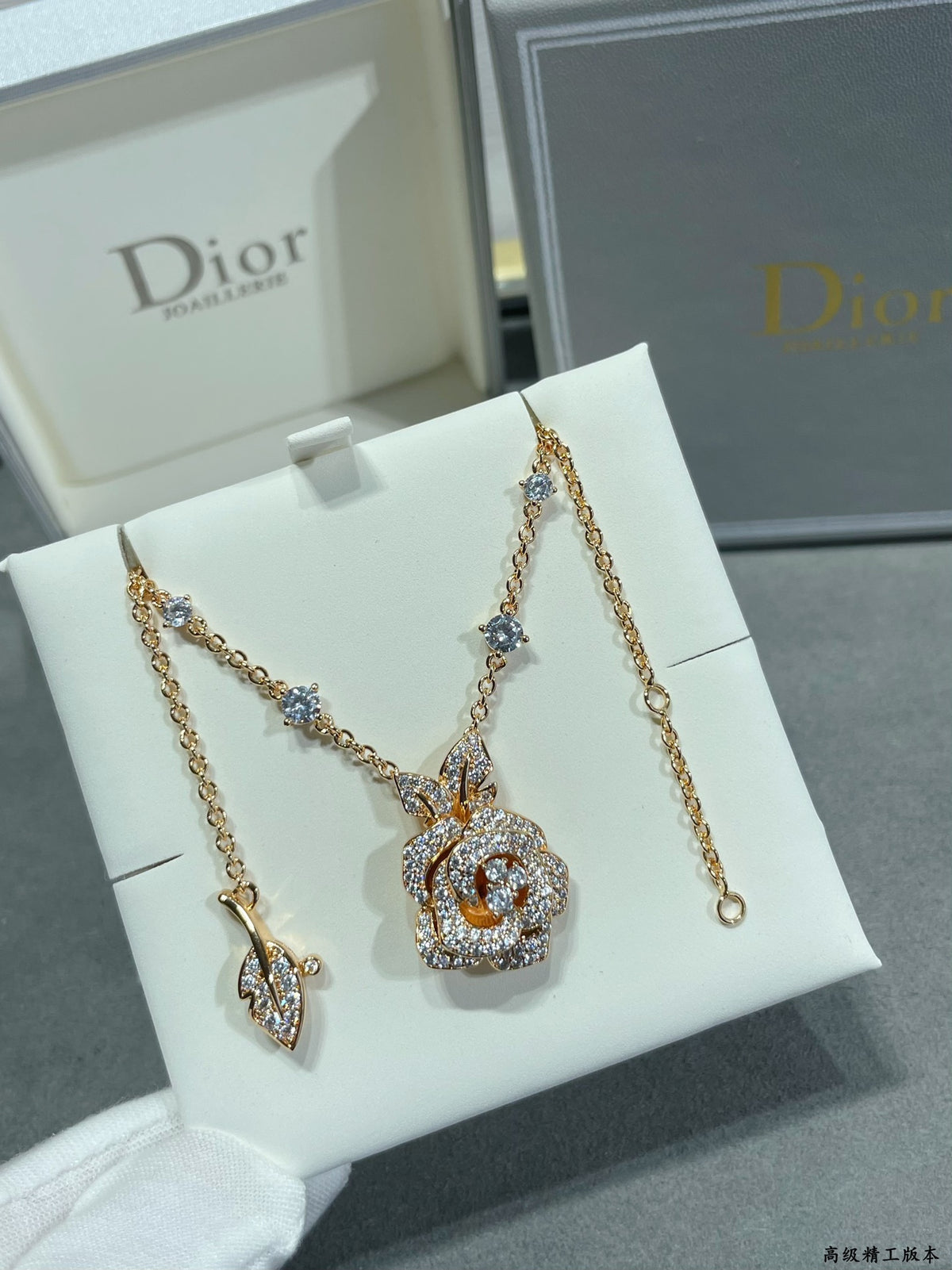 rose floral Necklace for women - alternate angle view 5