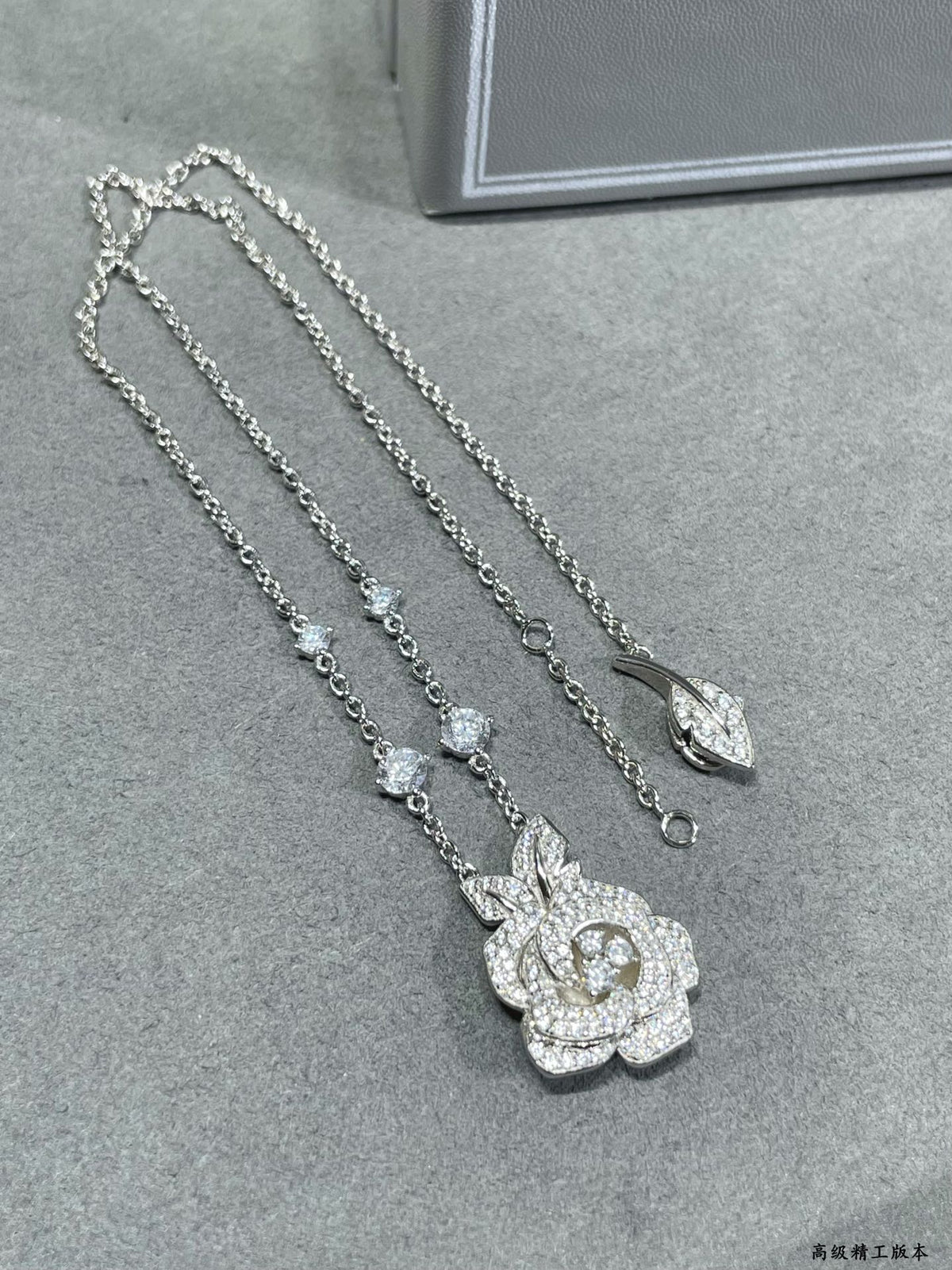 rose floral Necklace for women - alternate angle view 8