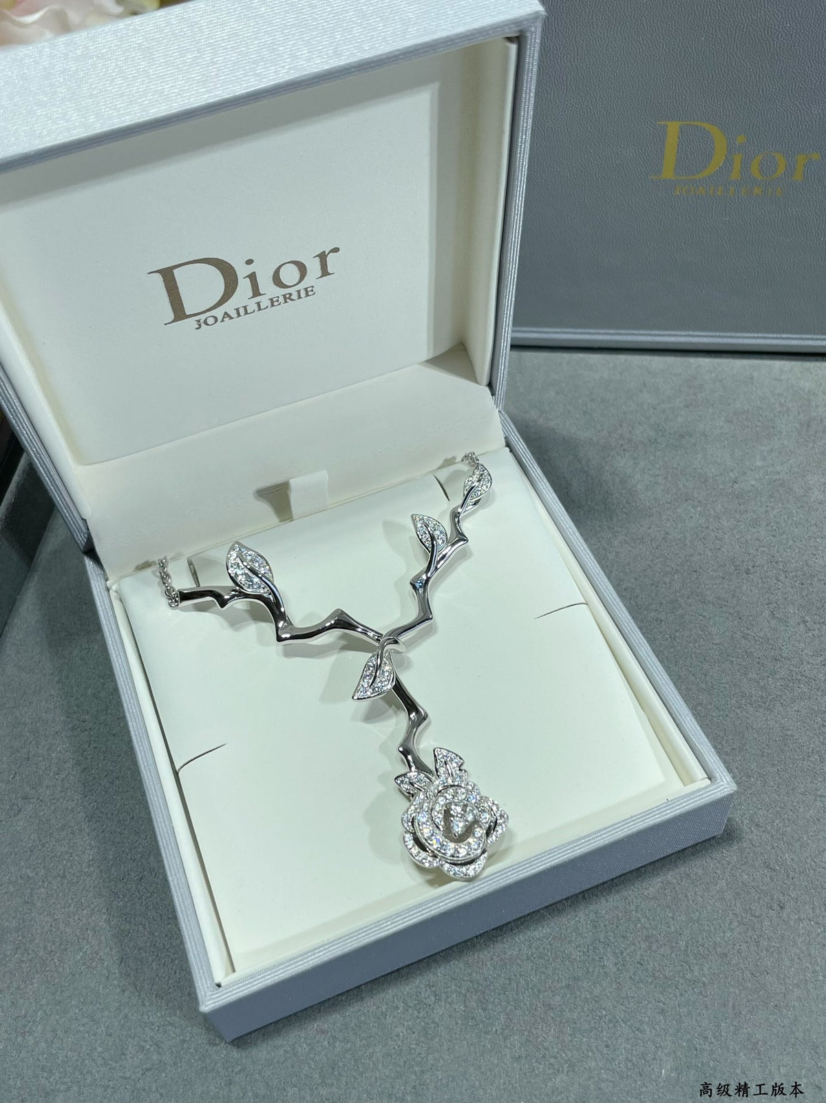 rose floral Necklace for women - product detail view
