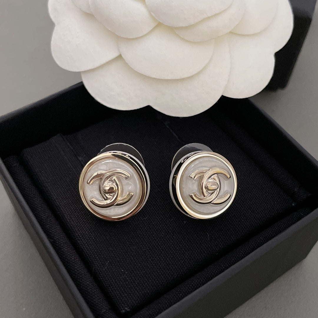 pink acrylic Stud Earrings for kids - alternate angle view 5
