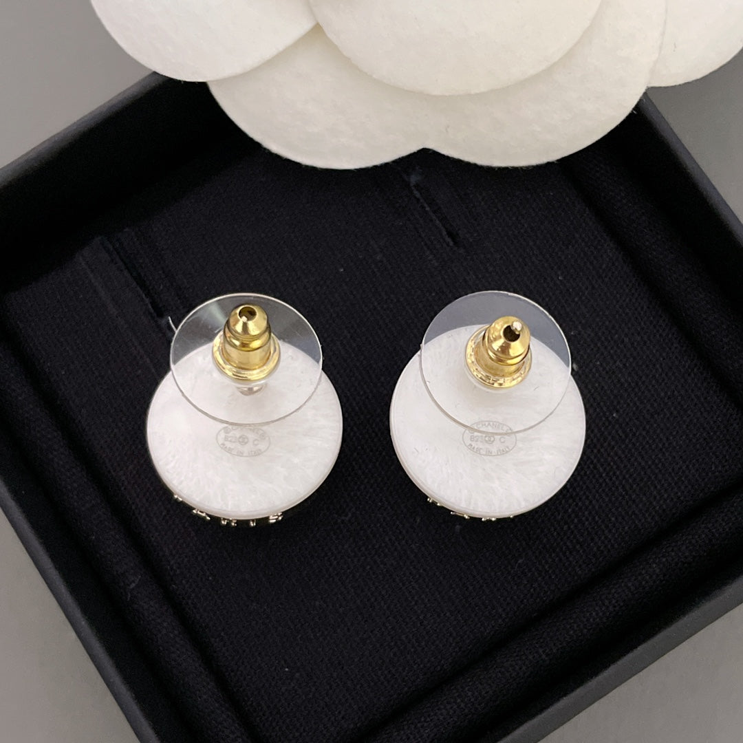 pink acrylic Stud Earrings for kids - alternate angle view 8
