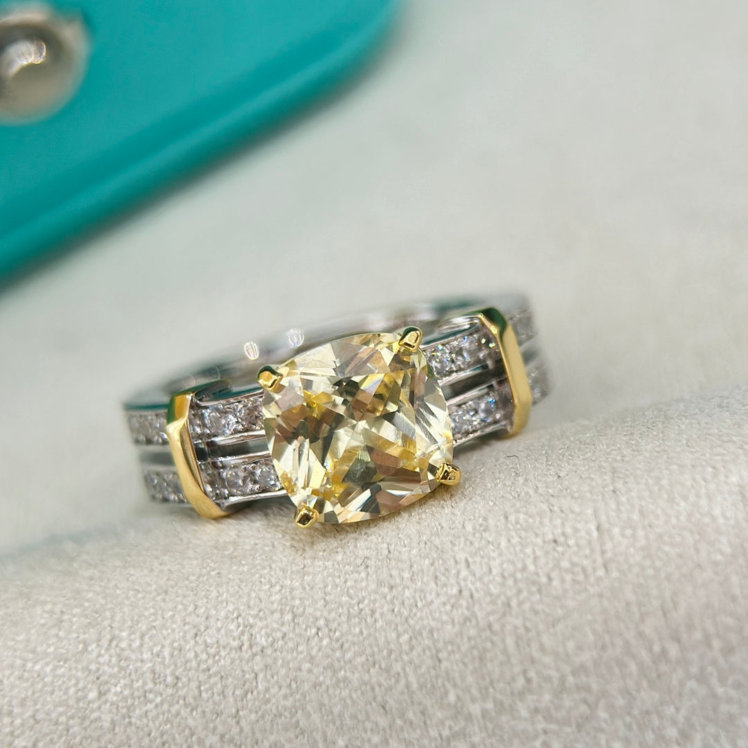 gold crystal minimalist Ring for women - alternate angle view 7