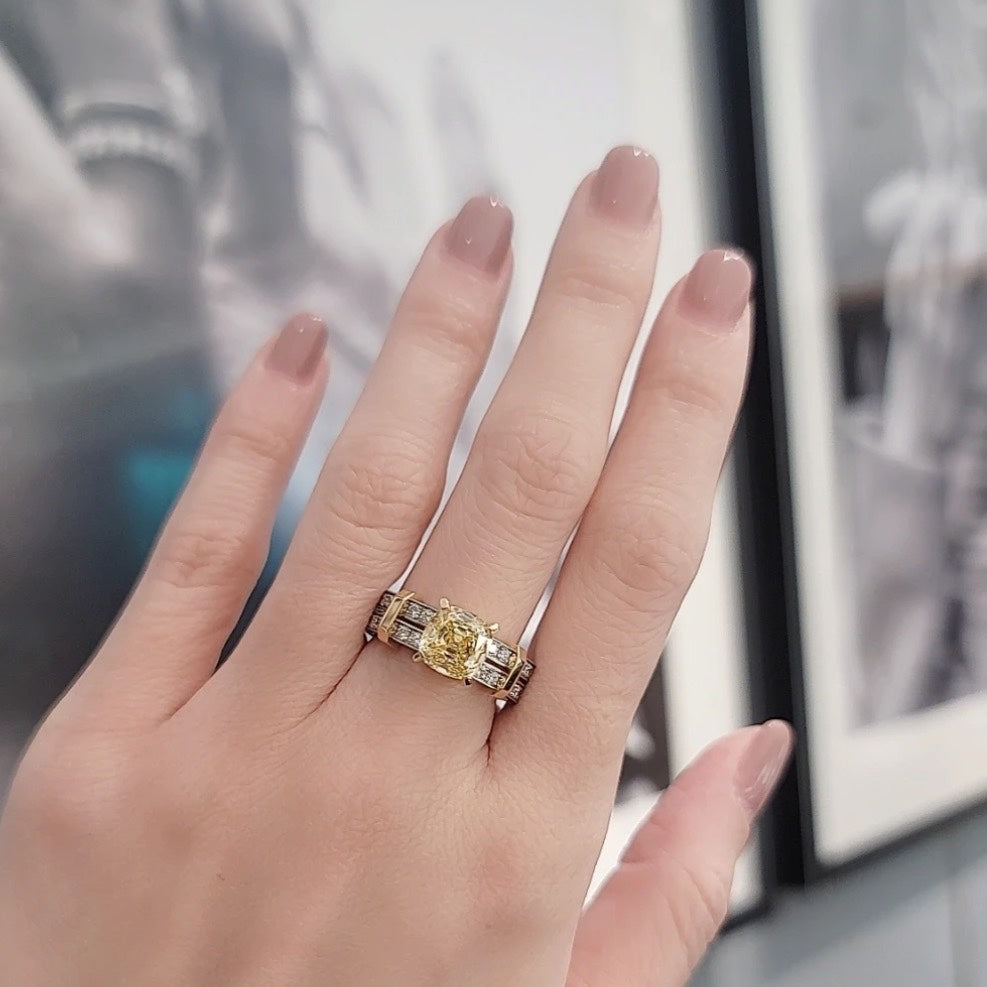 gold crystal minimalist Ring for women - alternate angle view 8