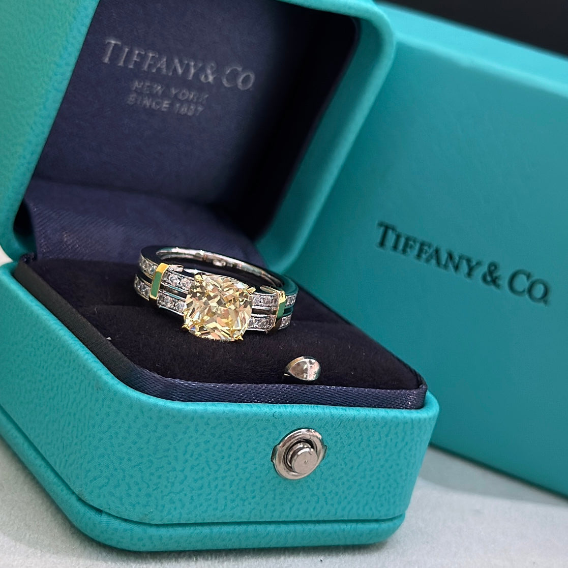 gold crystal minimalist Ring for women - alternate angle view 2