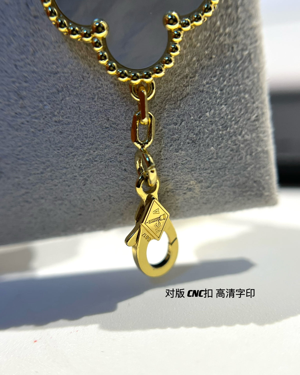 gold mother of pearl floral Bracelet for women - alternate angle view 7