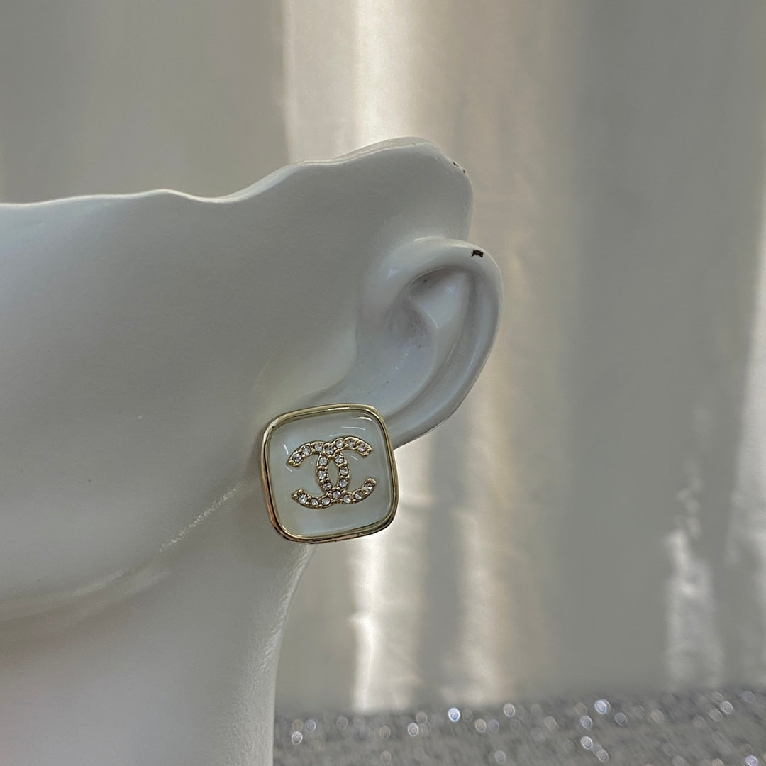 clear crystal delicate Stud Earrings for women - alternate angle view 7
