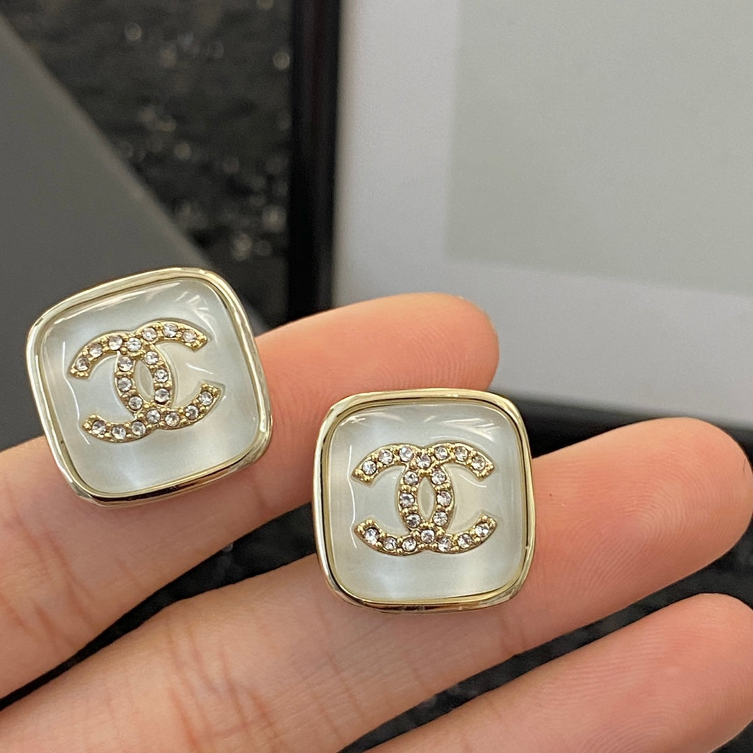 clear crystal delicate Stud Earrings for women - alternate angle view 4