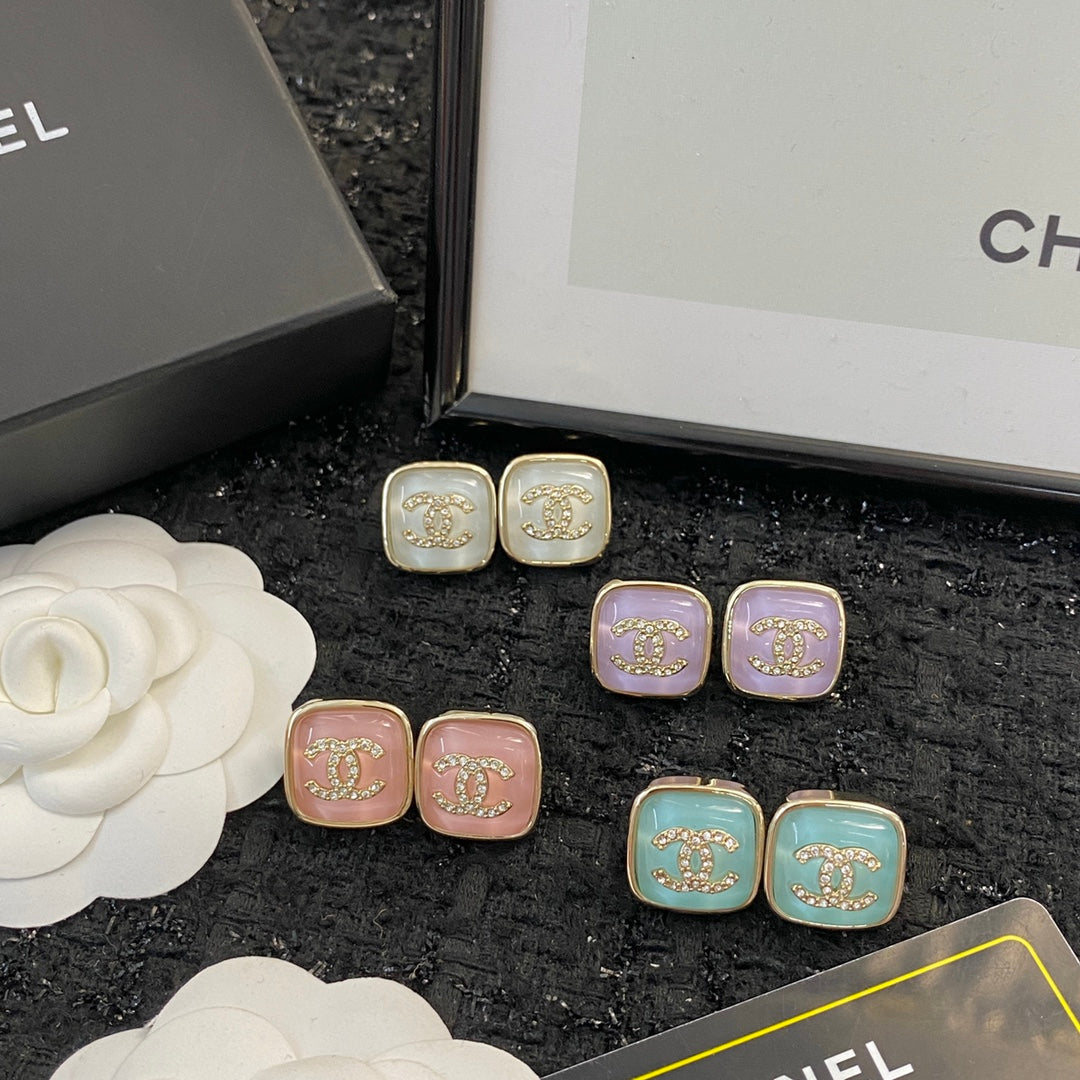 clear crystal delicate Stud Earrings for women - alternate angle view 9