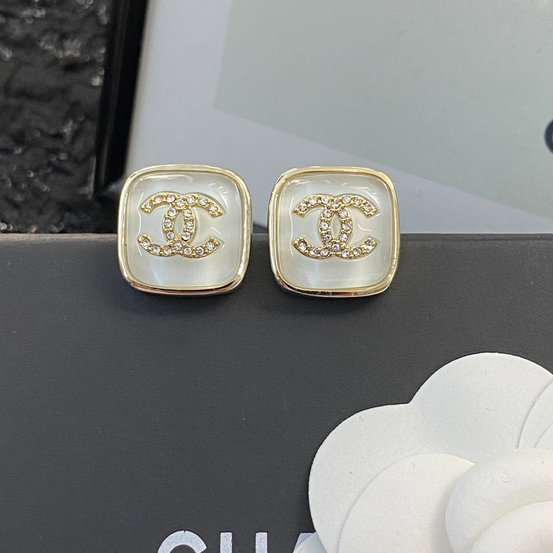 clear crystal delicate Stud Earrings for women - alternate angle view 3