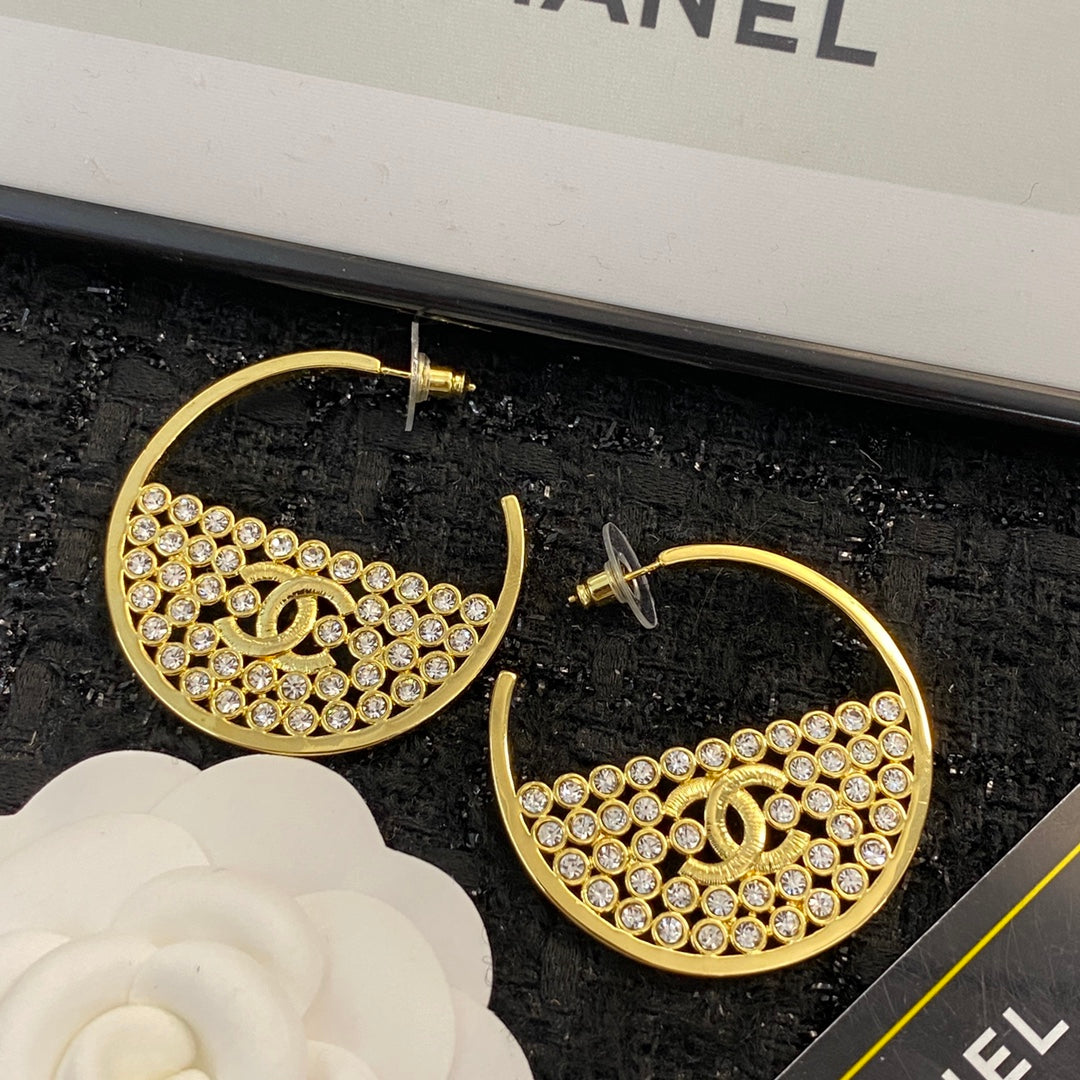 crystal rhinestone Stud Earrings for women - alternate angle view 5