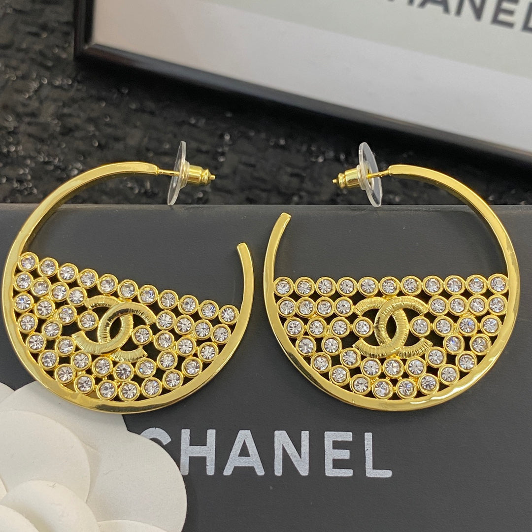 crystal rhinestone Stud Earrings for women - product detail view