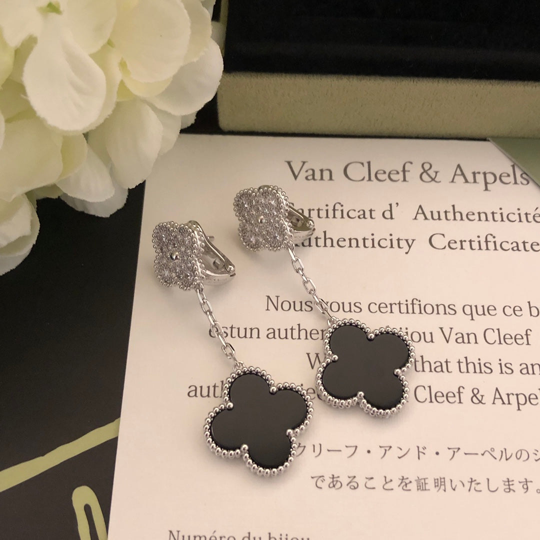 gold 925 sterling silver clover fashion accessory for women - alternate angle view 6