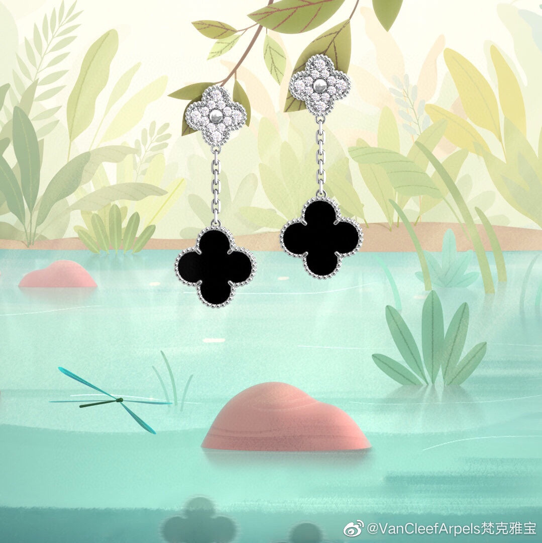 gold 925 sterling silver clover fashion accessory for women - alternate angle view 8