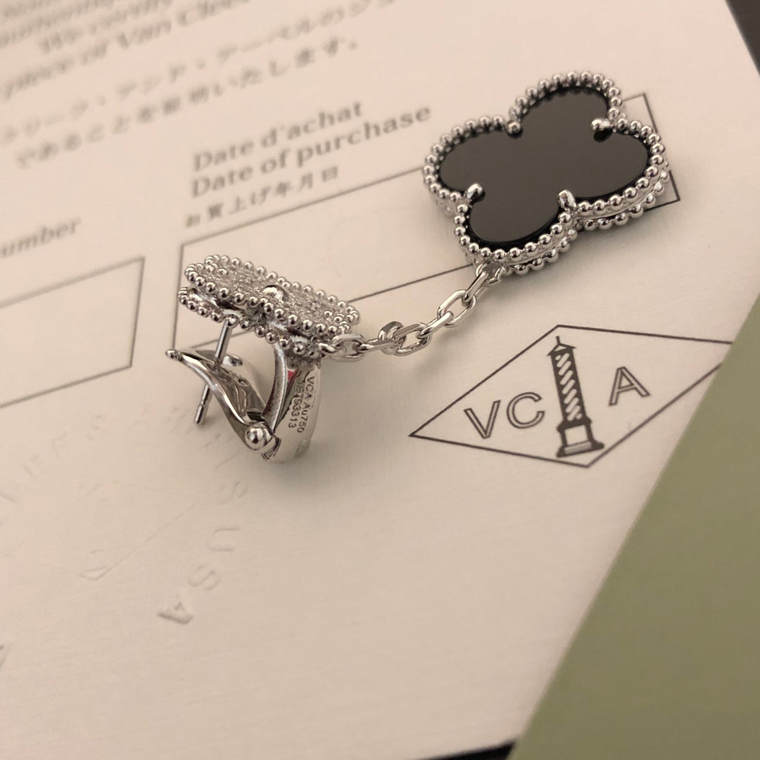 gold 925 sterling silver clover fashion accessory for women - alternate angle view 2