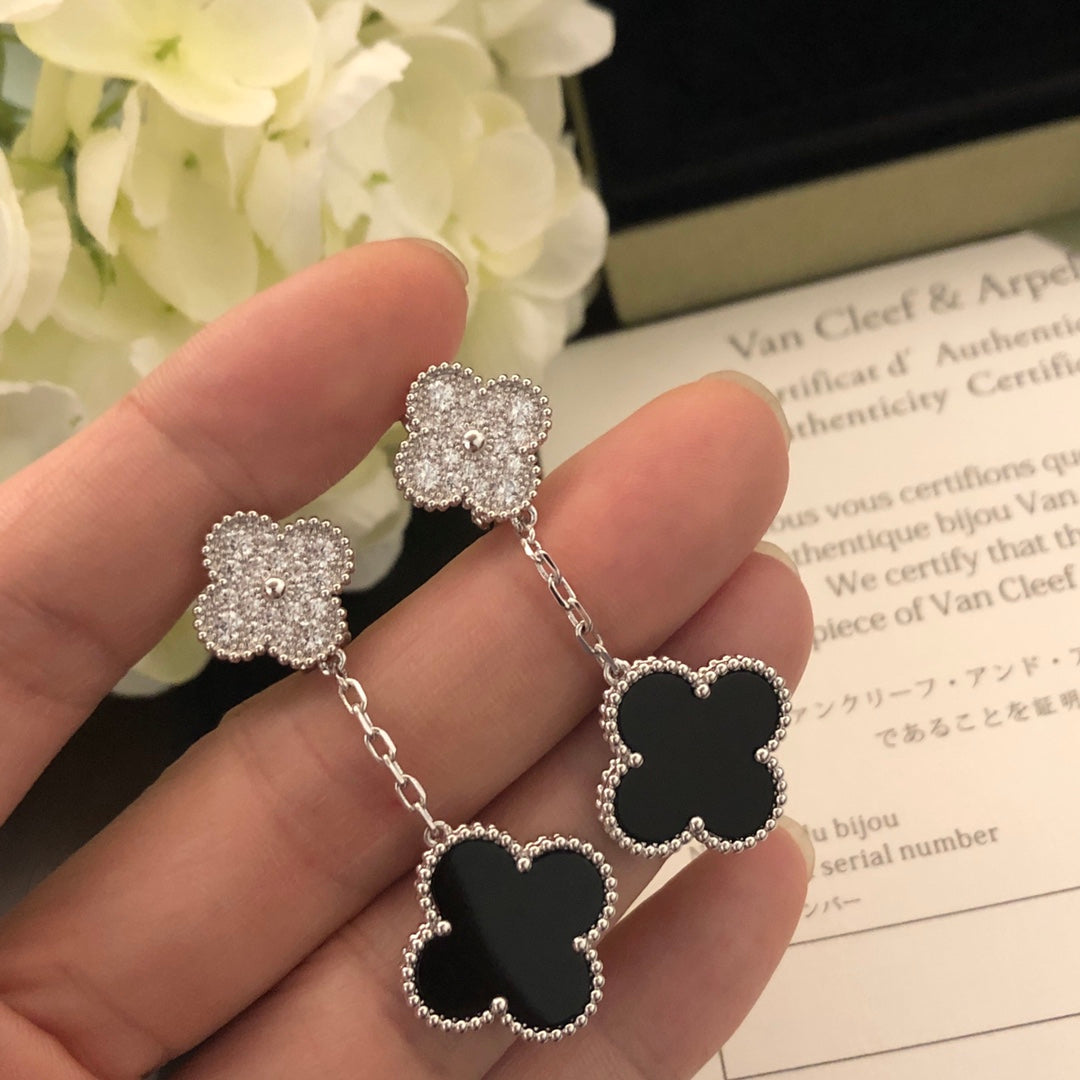 gold 925 sterling silver clover fashion accessory for women - product detail view