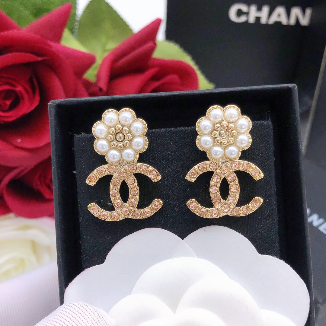 yellow brass floral fashion accessory for women - product detail view