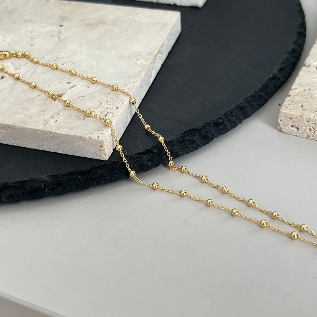 gold double g Necklace for women - alternate angle view 4