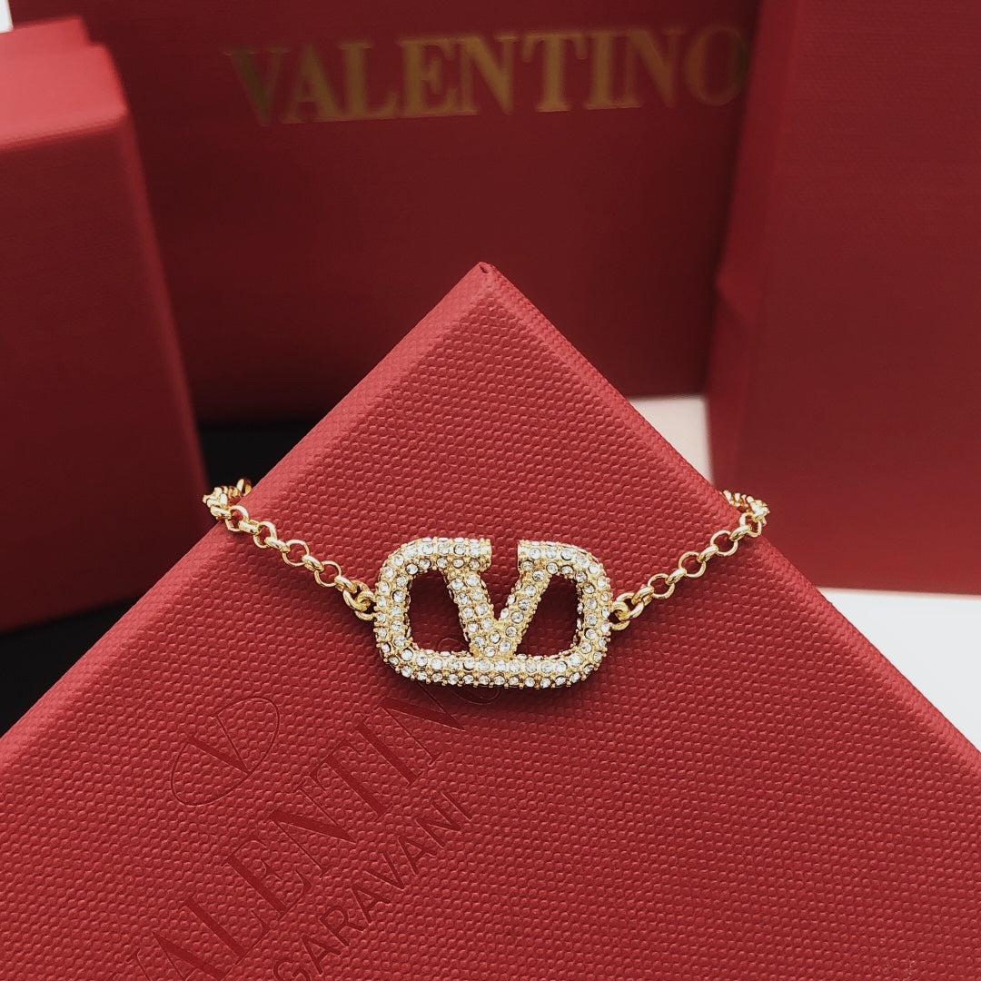 yellow brass crystal inlaid Bracelet for women - product detail view