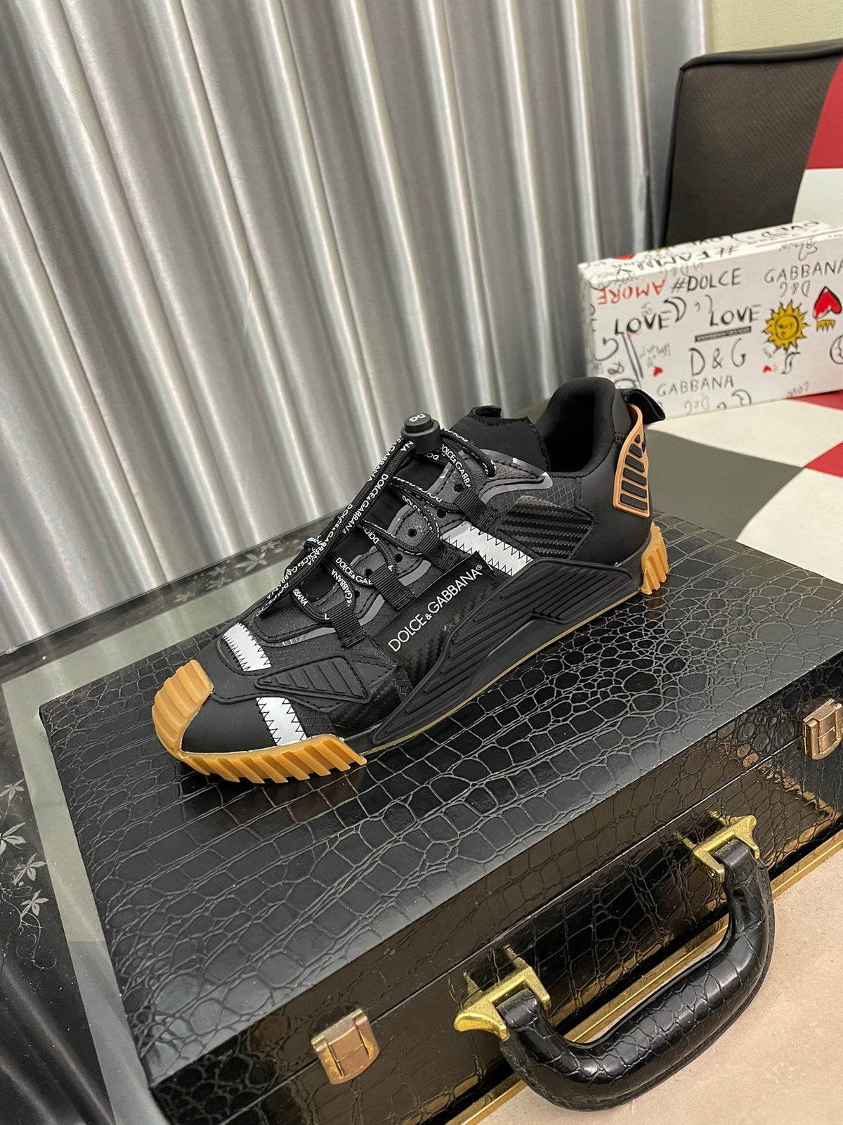 Dolce & Gabbana DG Silk Calfskin & Nubuck Casual Sneakers