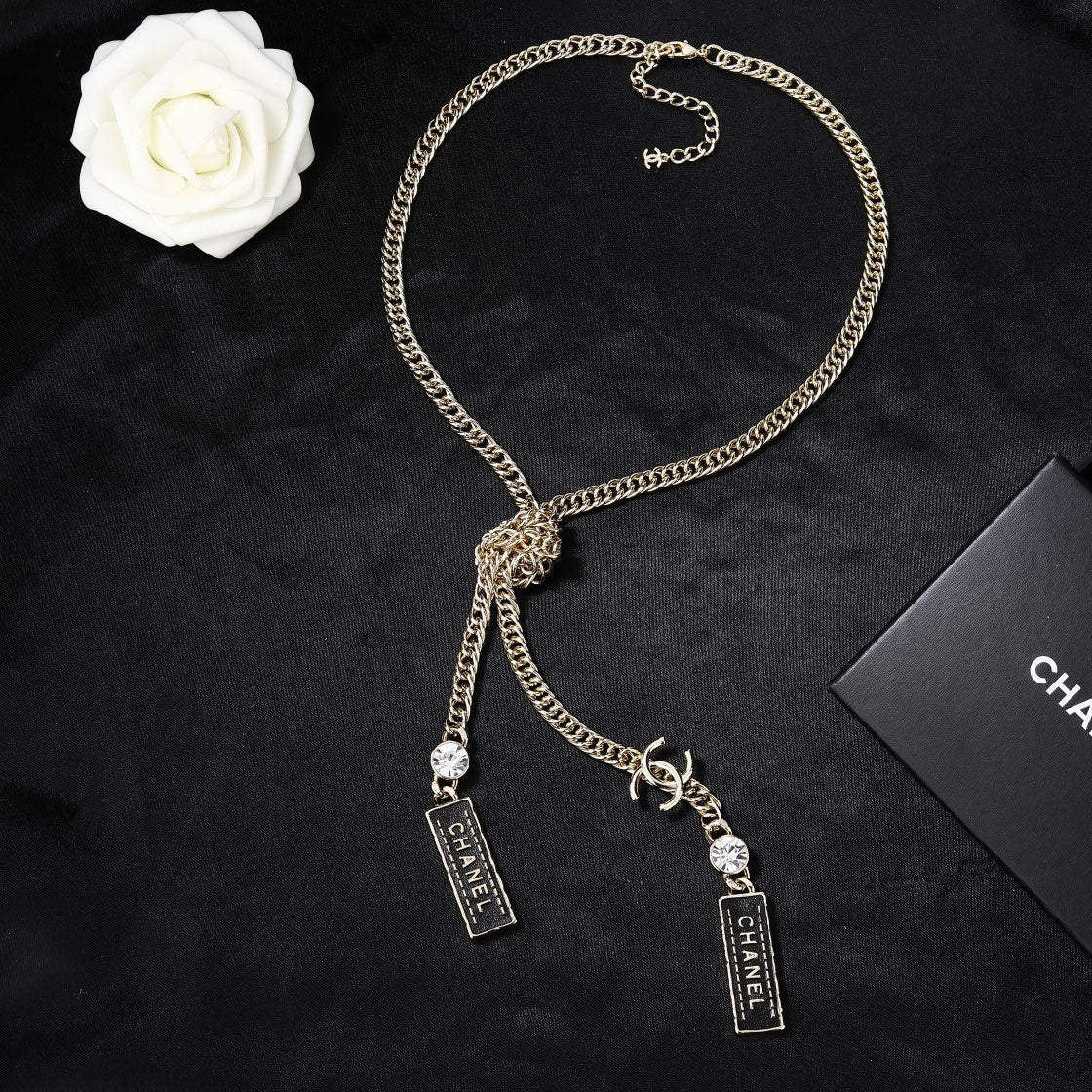 yellow brass double c Waist Chain for women - alternate angle view 8